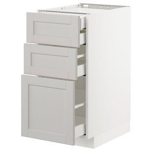 Sz stj 3fr/2n/dw/w szu, белый/Лерхиттан светло-серый, 40x60 см METOD/MAXIMERA / 192.743.11