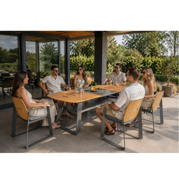 Алюминиевый стул "THOMPSON" серый 62 x 56 x 89 см / ATO4119