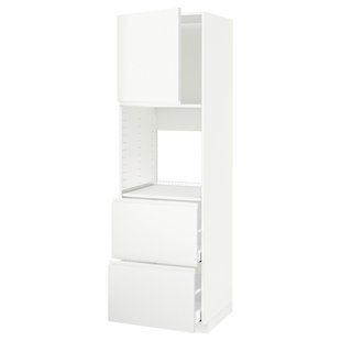 W sz n pie dr/2fr/2w szu, white/Voxtorp matt white, 60x60x200 cm METOD/MAXIMERA / 794.667.98