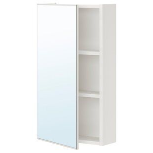 Дзеркальна шафа з дверцятами, біла, 40x17x75 см ENHET / 793.227.24