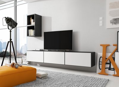 Мебельная стенка ROCO VII / чорний/білий;