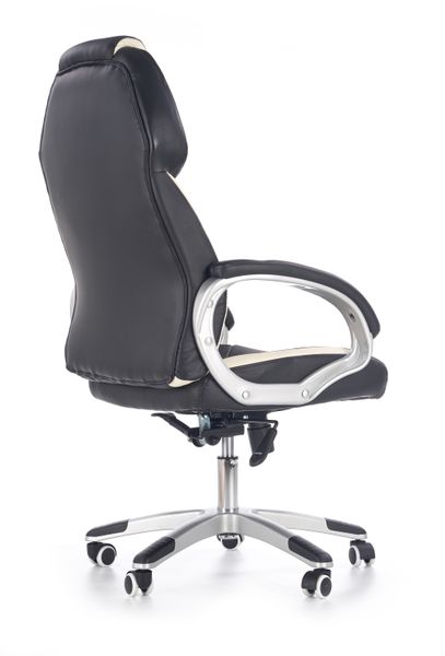 Офісне крісло BARTON / чорно-білий;екошкіра;