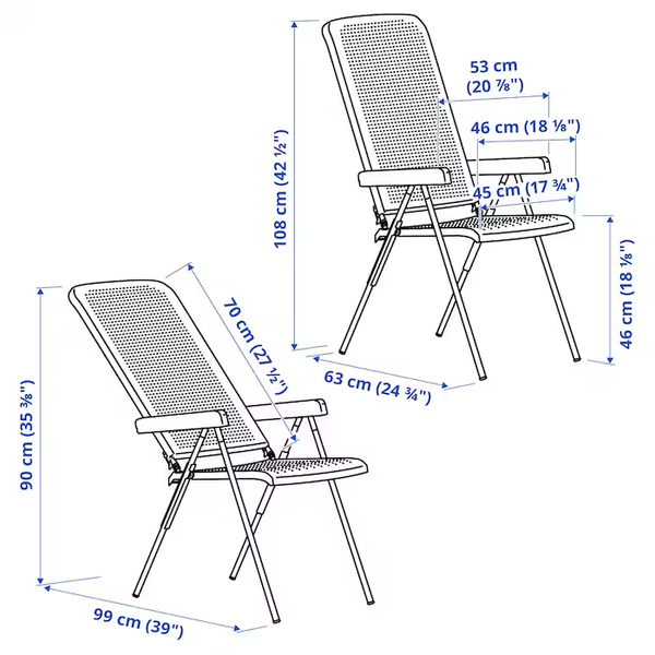 Стол и 4 складных стула TORPARO / 294.948.69;