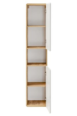 Шкафчик для ванной комнаты высокий ARUBA / ARUBA 800;дуб крафт/білий глянець;