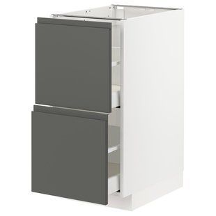 Sz stj 2fr/2w sz, белый/Воксторп темно-серый, 40x60 см METOD/MAXIMERA / 993.099.53