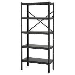 Книжный шкаф, черный, 85x40x190 см BROR / 196.194.07