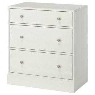 Комод, 3 шухляди, білий, 81x47x89 см HAVSTA / 705.994.77