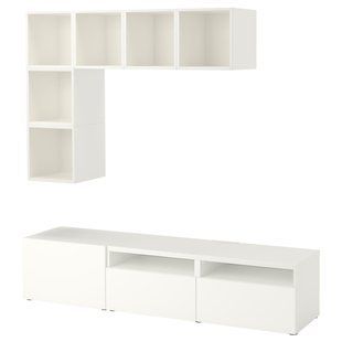Тумба под телевизор, белая, 180x42x170 см BESTA/EKET / 292.044.31