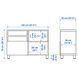 Тумба под телевизор с дверцами, белая/Forvaltare white, 120x42x74 см BESTA / 295.973.77