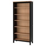 Книжный шкаф, черно-коричневый/светло-коричневый, 90x197 см HEMNES / 204.522.94 HEMNES магазин Glance