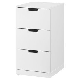 Комод, 3 шухляди, білий, 40x76 см NORDLI / 392.398.35