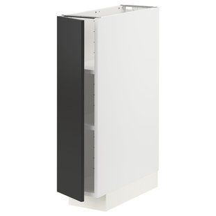 Стол/шкаф, белый/матовый антрацит Nickebo, 20x60 см METOD / 794.985.58