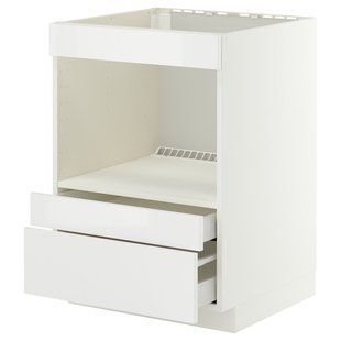 Напольный шкаф со встроенной бытовой техникой, белый/Ringhult белый, 60x60 см METOD/MAXIMERA / 796.136.62