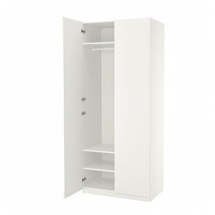 Шафа, білий/білий, 100x60x236 см PAX/FORSAND / 095.006.49