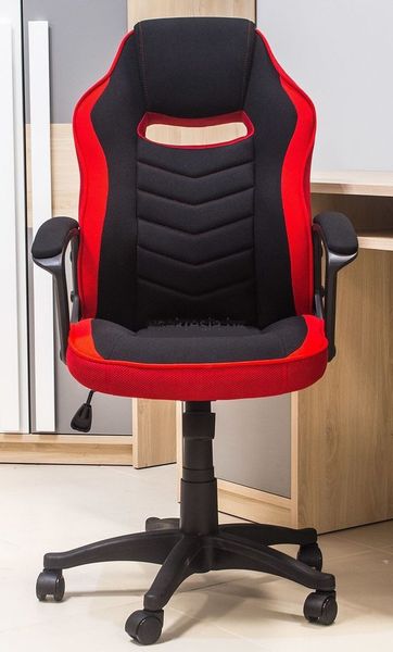 Офісне крісло CAMARO / OBRCAMAROCCZ;чорний/червоний;тканина;