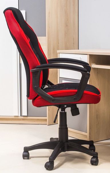 Офісне крісло CAMARO / OBRCAMAROCCZ;чорний/червоний;тканина;