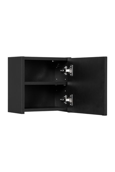 Шкафчик верхний для ванной комнаты Nova Black / Black 83-30-1DQ;чорний;30х30;