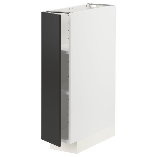 Стол/шкаф, белый/матовый антрацит Nickebo, 20x60 см METOD / 794.985.58 METOD магазин Glance Стол/шкаф, белый/матовый антрацит Nickebo, 20x60 см METOD / 794.985.58