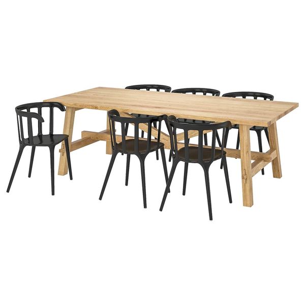 Стол и 2 стула MOCKELBY / IKEA PS 2012 / 991.317.90;дуб/чорний;