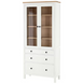 Шкаф-витрина с шухлядами HEMNES / 504.135.07;білий/світло-коричневий;