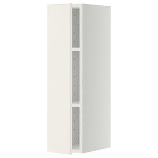 Настенный шкаф с полками, белый/Veddinge white, 20x80 см METOD / 394.576.11