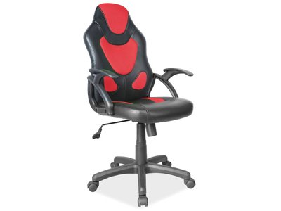 Офісне крісло Q-100 / чорно-червоний;