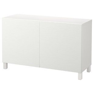 Комбінація з дверима, білий/Лаксвікен/Стуббарп білий, 120x42x74 см BESTA / 492.099.89