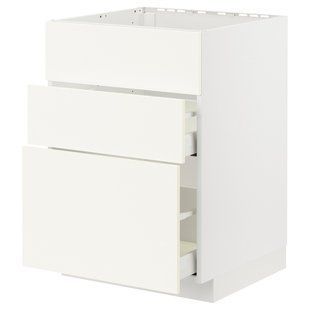 Розмір стій зл+3 шт/2 шт, білий/Валлстена білий, 60x60 см METOD/MAXIMERA / 695.071.86