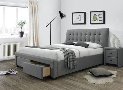 Кровать PERCY / V-CH-PERCY-LOZ;сірий;