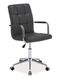 Офісний стілець Q-022 / OBRQ022SZM;сірий;екошкіра;