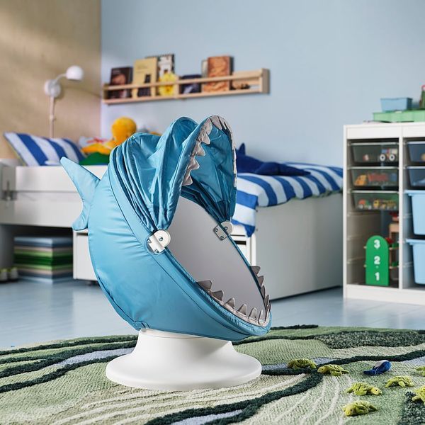Поворотний чохол для сидіння, синій/акулячий IKEA PS LOMSK / 006.092.34
