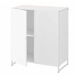 Полиця з дверцятами, для приміщень/вулиці/біла, 81x44x90 см JOSTEIN / 794.371.69