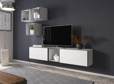 Мебельная стенка ROCO VIII / білий/чорний/білий мат;