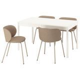 Стол и 4 стула, кремовый/темно-бежевый Tonerud, 140/196x85 см TONSTAD/KRYLBO / 796.124.03 TONSTAD/KRYLBO магазин Glance