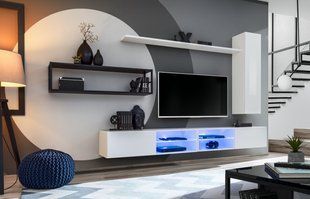 Меблева стінка Switch Met IV / 27 WS SWM 4;корпус - білий мат, фронт - білий глянець;
