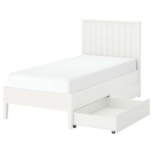 Кровать с двумя ящиками для хранения, белая/LurOy, 90x200 см. GULLABERG / 196.146.93