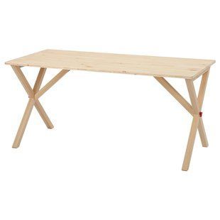 Складной стол из сосны, покрытый прозрачным лаком, 156 x 75 см. IKEA PS 2026 / 006.178.61