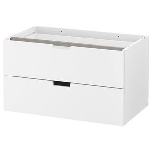 Модульний комод/2 шухляди, білий, 80x45 см NORDLI / 103.834.61
