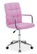 Офісний стілець Q-022 / OBRQ022R;рожевий;екошкіра;