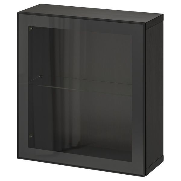 Настенный шкаф-трансформер, черно-коричневый/черный Glassvik, 60x22x64 см. BESTA / 294.320.32 BESTA магазин Glance Настенный шкаф-трансформер, черно-коричневый/черный Glassvik, 60x22x64 см. BESTA / 294.320.32