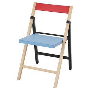 Розкладний стілець, береза синій/чорно-червоний IKEA PS 2026 / 106.178.94
