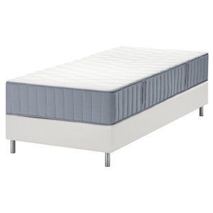Кровать Continental, V&aring;gstranda средней жесткости/светло-голубовато-белая, 90x200 см LYNGOR / 796.138.84
