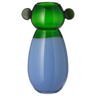 Ваза, скло/синій/зелений, 38 см IKEA PS 2026 / 106.185.63