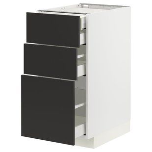 Sz stj 3fr/2n/dir/w szu, білий/Nickebo матовий антрацит, 40x60 см METOD/MAXIMERA / 194.981.13