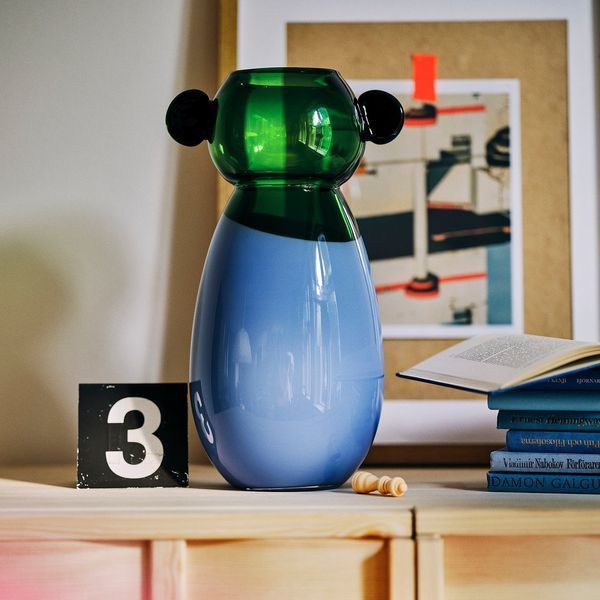 Ваза, стекло/синий/зеленый, 38 см IKEA PS 2026 / 106.185.63