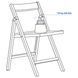 Складной стул, березовый, сине-черно-красный IKEA PS 2026 / 106.178.94