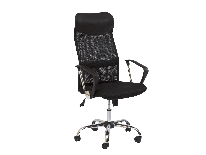 Офісне крісло Q-025 / OBRQ025Z;чорний;мембранна тканина/сітка;