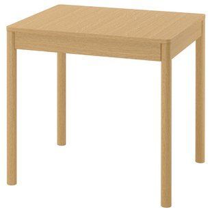 Раздвижной стол, отделка шпоном дуба, 80/120x70 см TONSTAD / 105.625.04