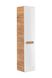 Шафка висока для ванної кімнати ARUBA з кошиком для білизни / ARUBA 804;дуб крафт/білий глянець;