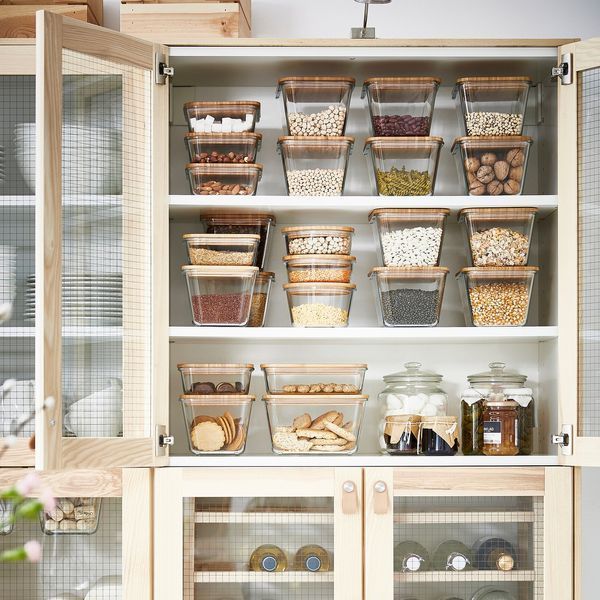 Харчовий контейнер 365+ з кришкою, квадратне скло/бамбук, 600 мл IKEA / 192.691.16
